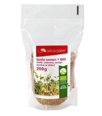 BIO Alfalfa, ředkvička, mungo - směs - bio semena na klíčení - 200 g