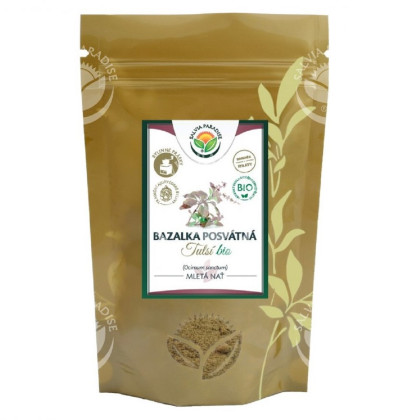 Tulsí BIO - Bazalka posvátná - Ocimum sanctum - mletá nať - bio kvalita - 100 g