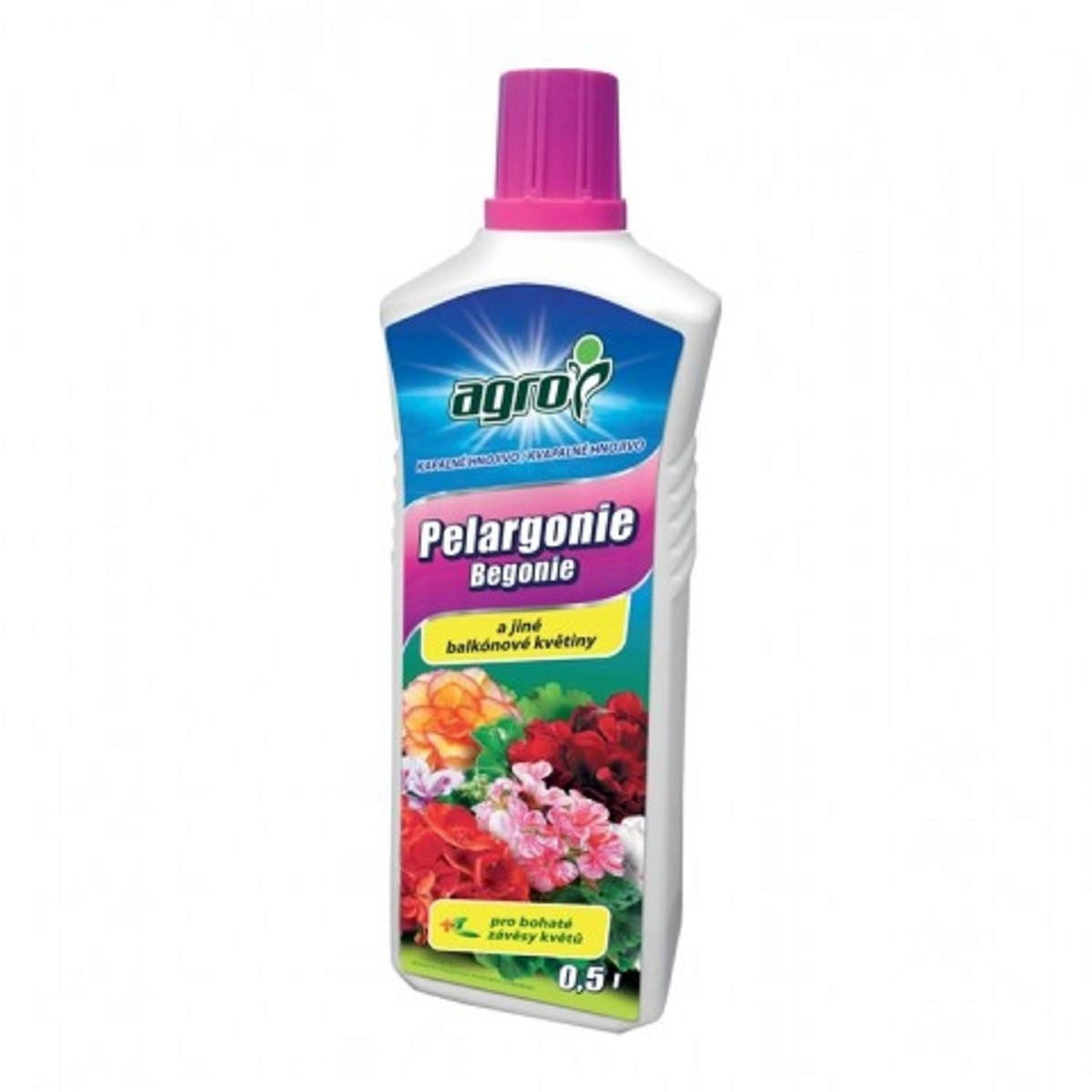 Hnojivo na pelargonie a jiné balkónové květiny - Agro - hnojivo - 500 ml