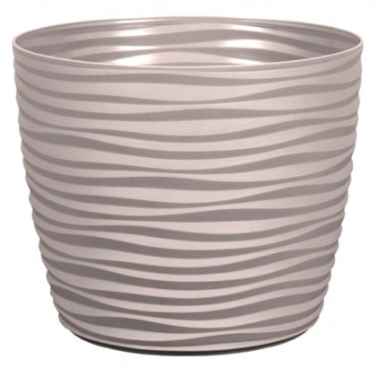 Obal na květináč SAHARA hnědošedý - 15 x 12 cm - 1 ks