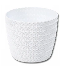 Obal na květináč MAGNOLIA bílý - 14 x 12 cm - 1 ks