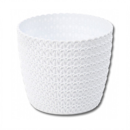 Obal na květináč MAGNOLIA bílý - 14 x 12 cm - 1 ks