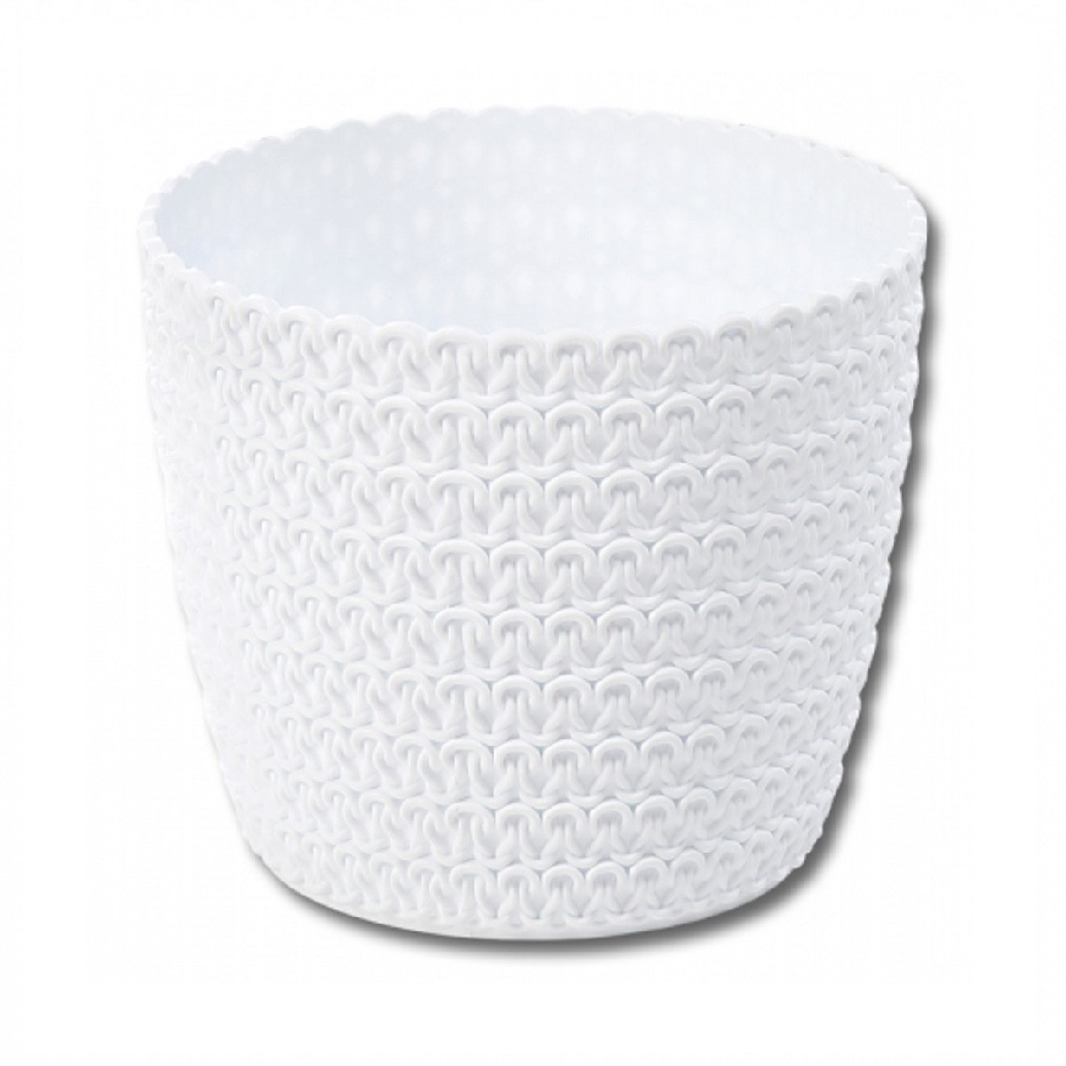 Obal na květináč MAGNOLIA bílý - 14 x 12 cm - 1 ks