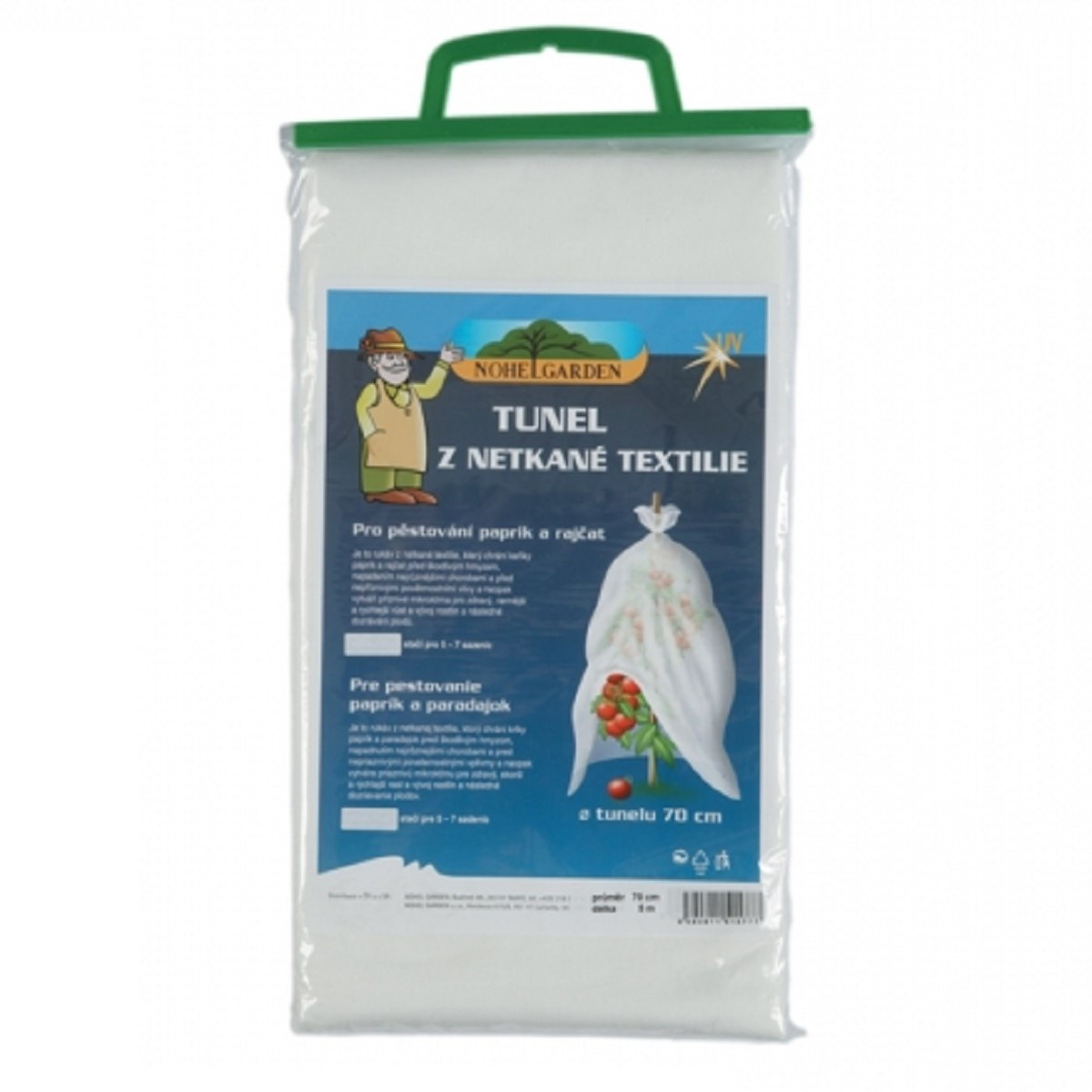 Textilie k rychlení bílá - tunel 1,4 x 5 m