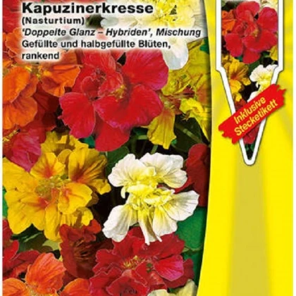 Lichořeřišnice popínavá Doppelte Glanz směs - Tropaeolum majus - semena lichořeřišnice - 15 ks