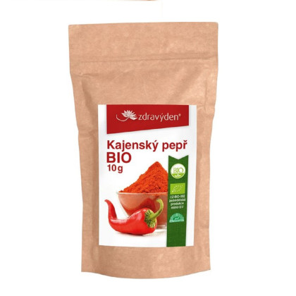 BIO Kajenský pepř - prášek - bio kvalita - 10 g
