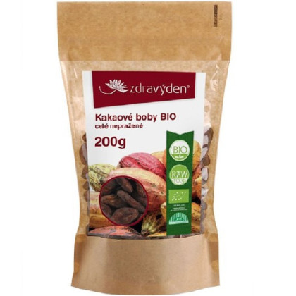 Kakaové boby BIO - celé plody nepražené - 200 g