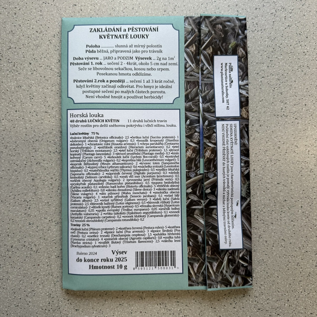 Horská louka - semena Planta Naturalis - směs - 10 g