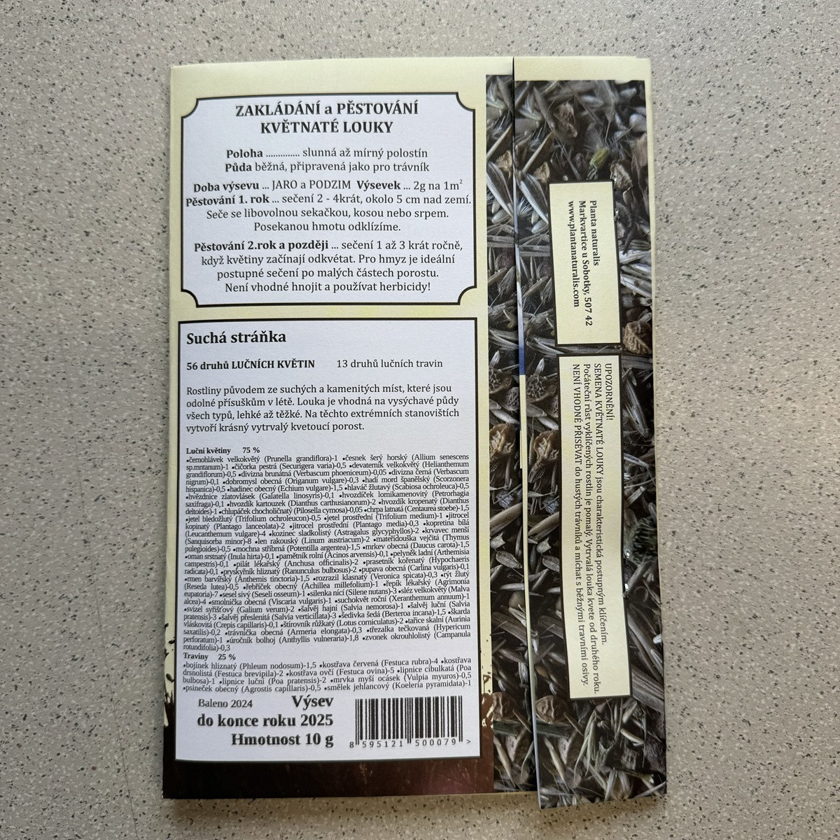 Suchá stráňka - semena Planta Naturalis - směs - 10 g