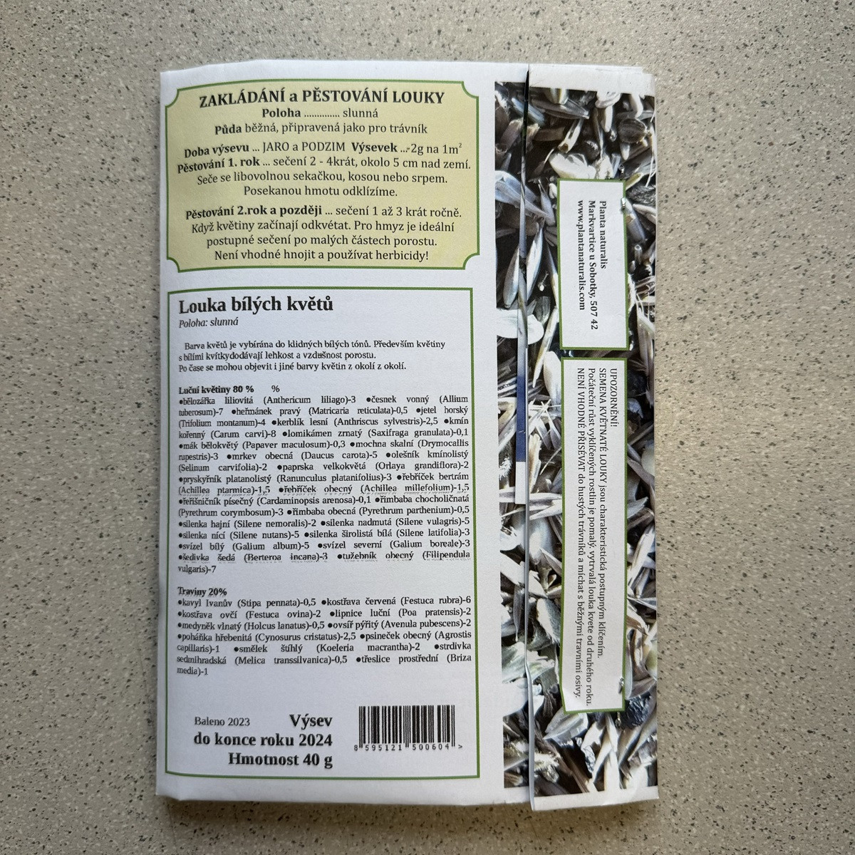 Bílá louka krajková - semena Planta Naturalis - směs - 40 g