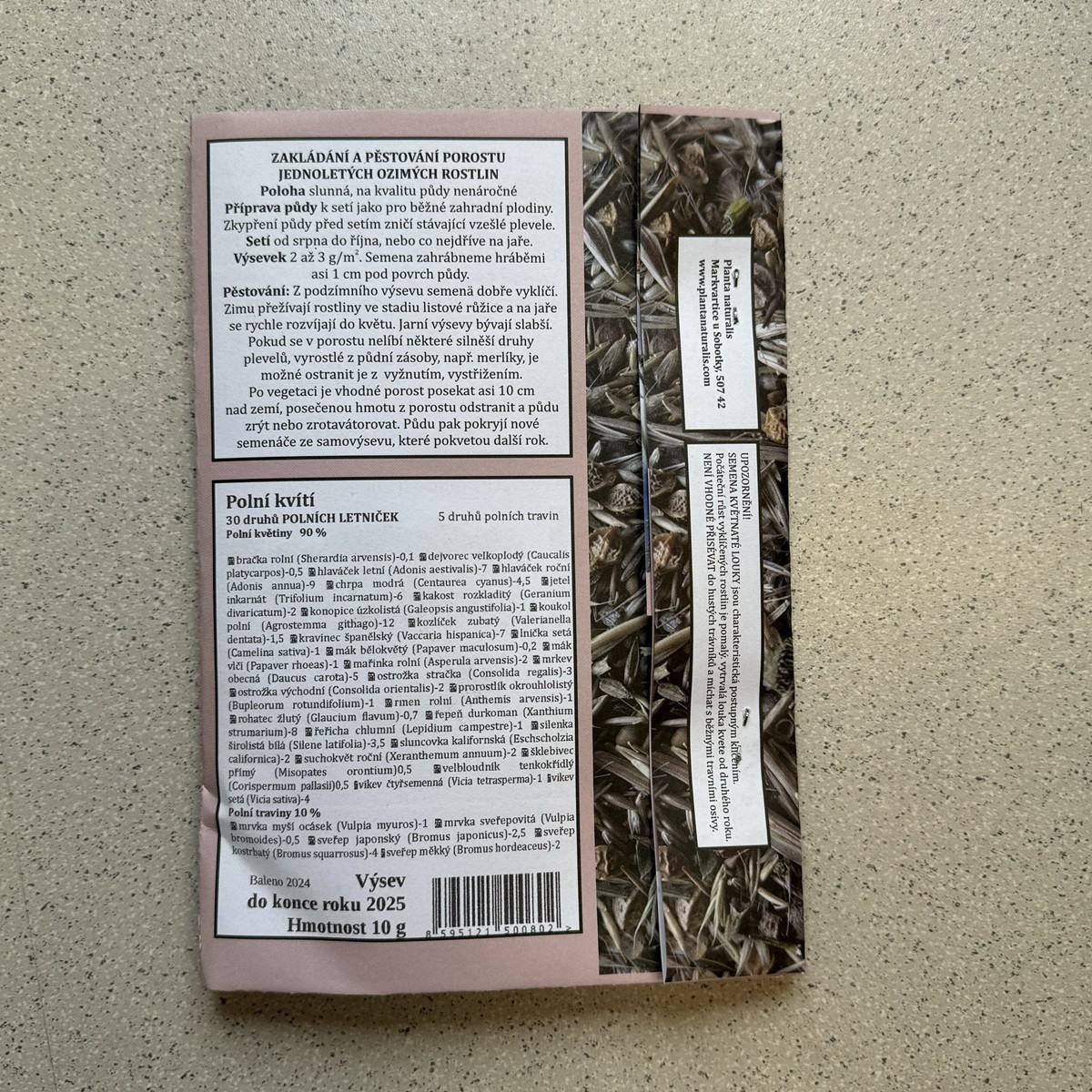 Polní kvítí - semena Planta Naturalis - směs - 10 g