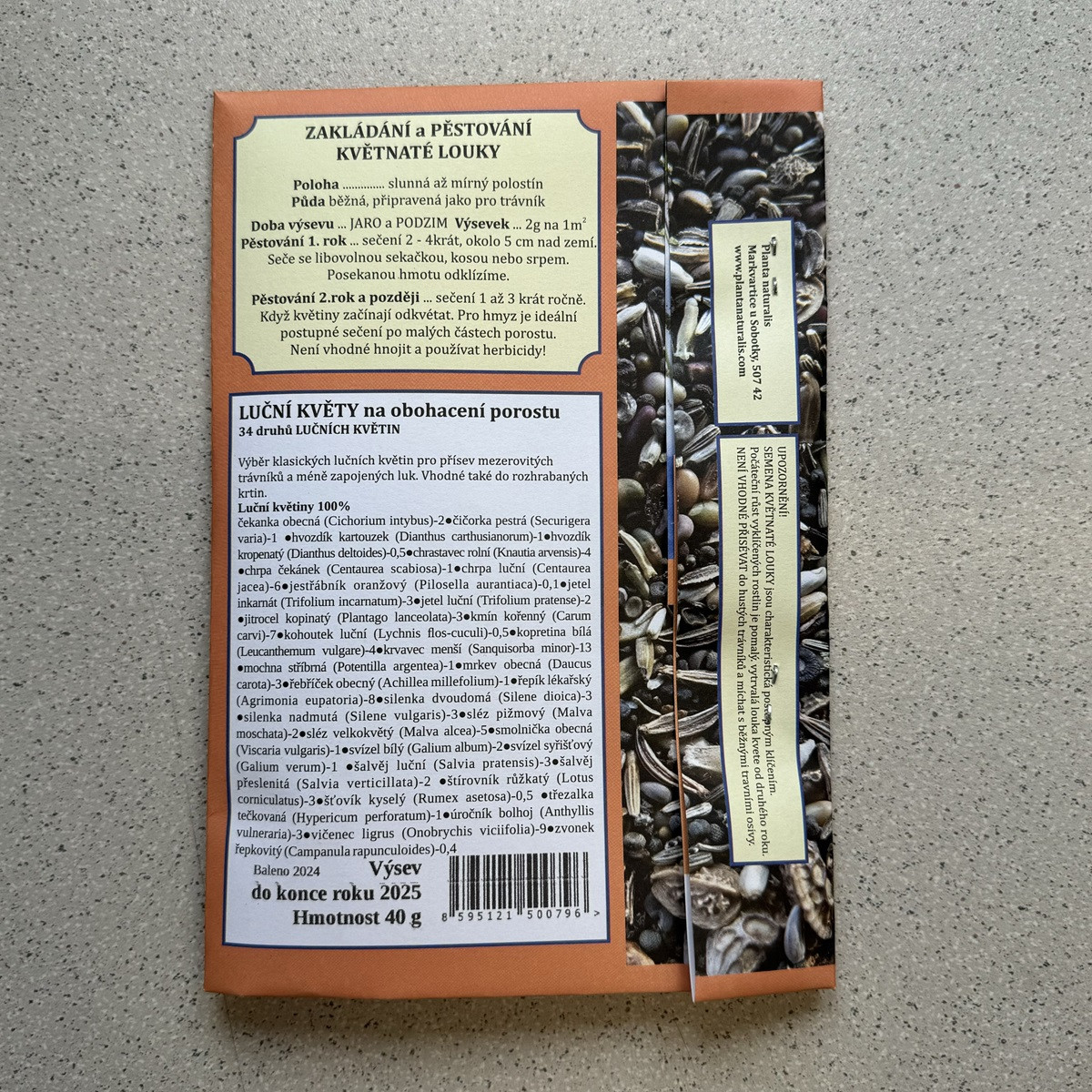 Luční květy na obohacení porostu - semena Planta Naturalis - směs - 40 g