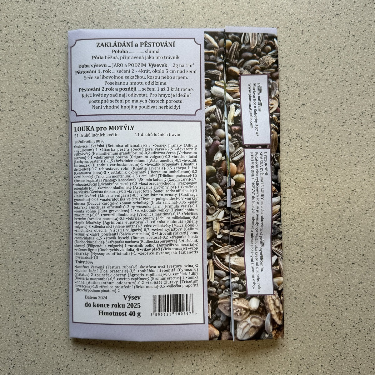 Louka pro motýly - semena Planta Naturalis - směs - 40 g