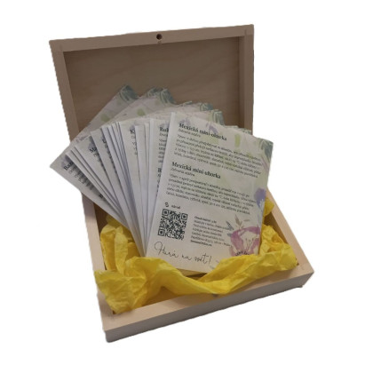 Najlepsze nasiona w drewnianym pudełku –zestaw prezentowy