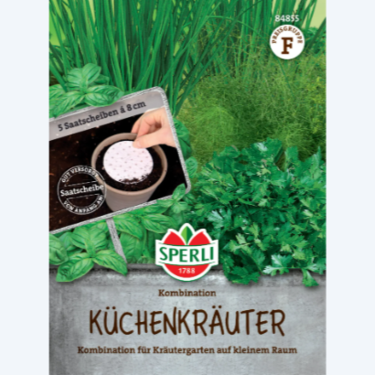Kuchyňské bylinky na malou plochu - výsevný disk - Sperli - 1 ks