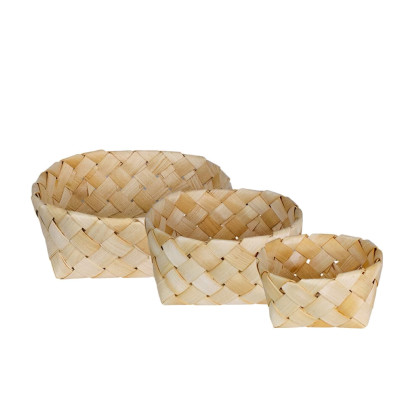 Dřevěné košíky Märta - přírodní barva - sada 3 kusů - Strömshaga AB - 1 ks