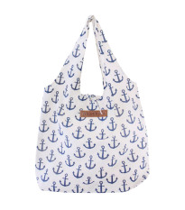 Plátěná taška s kotvou - modro-bílá - Strömshaga AB - 1 ks