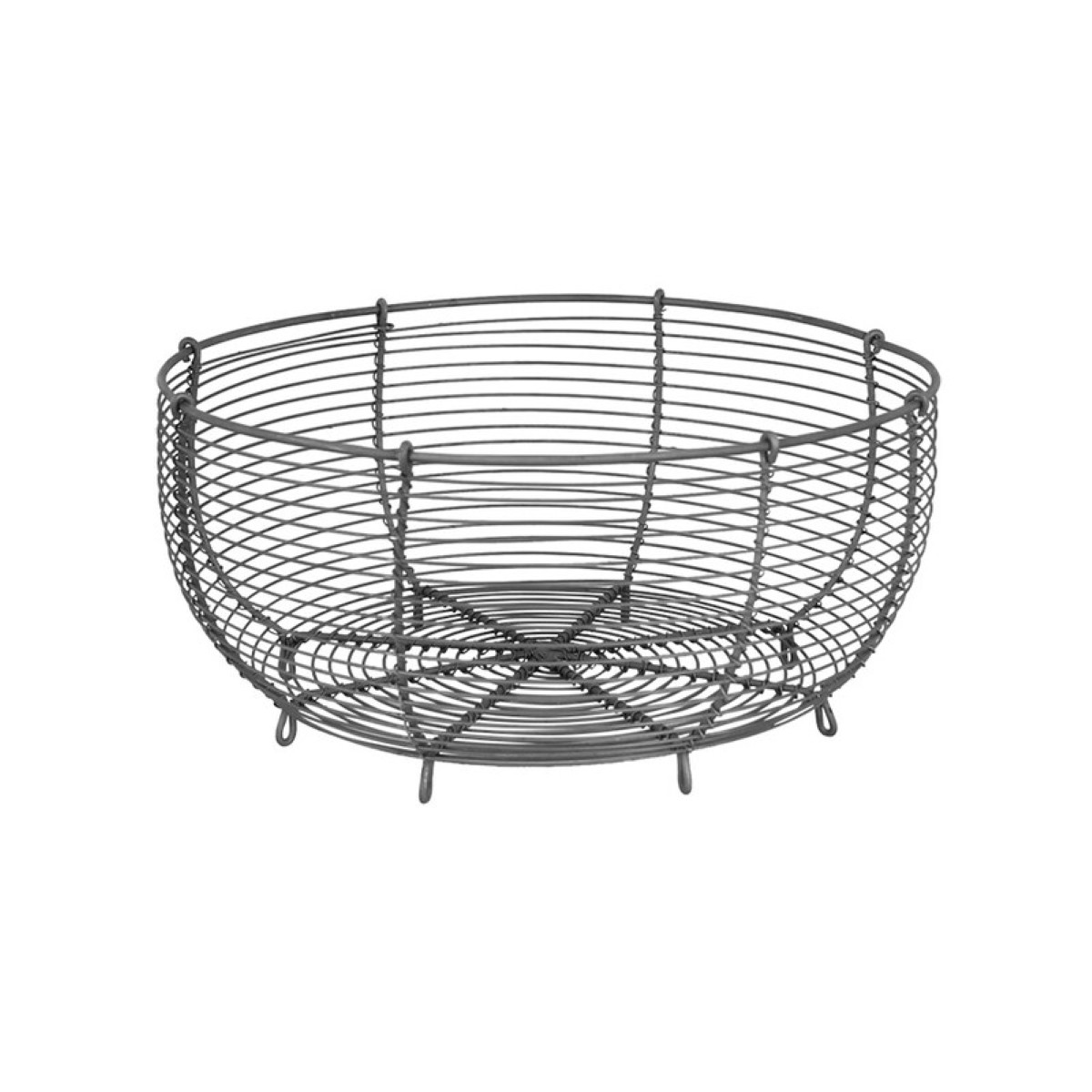 Dekorativní zinkový drátěný koš - kulatý - Strömshaga AB - 1 ks