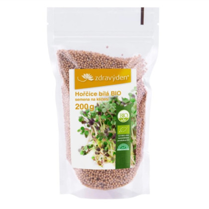 BIO gorczyca biała - Sinapis alba - bio nasiona do kiełkowania - 200 g