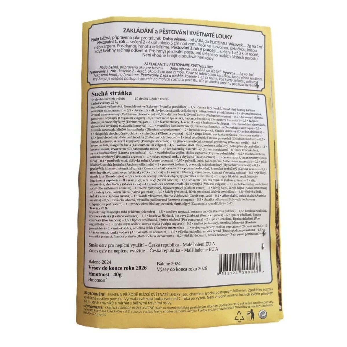 Sucha strona - nasiona Planta Naturalis - mieszanka - 40 g