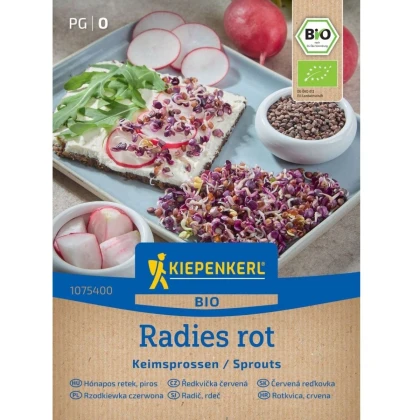 BIO Czerwona rzodkiewka - bio nasiona do kiełkowania - 30 g