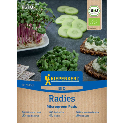 Mikrozielenina - microgreen - zamienne płaty bio rzodkiewki - 3 szt.