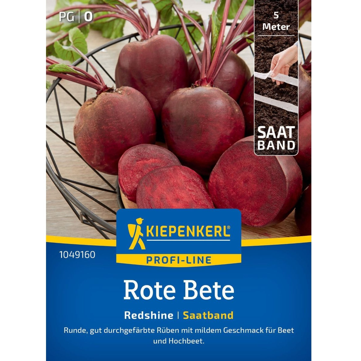 Nasiona buraka ćwikłowego Redshine - taśma siewna - 5 m