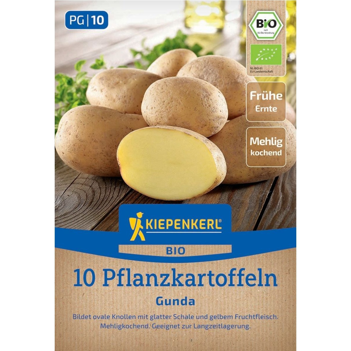 BIO sadzeniaki ziemniaków Gunda - Solanum tuberosum - bio ziemniaki - 10 szt.