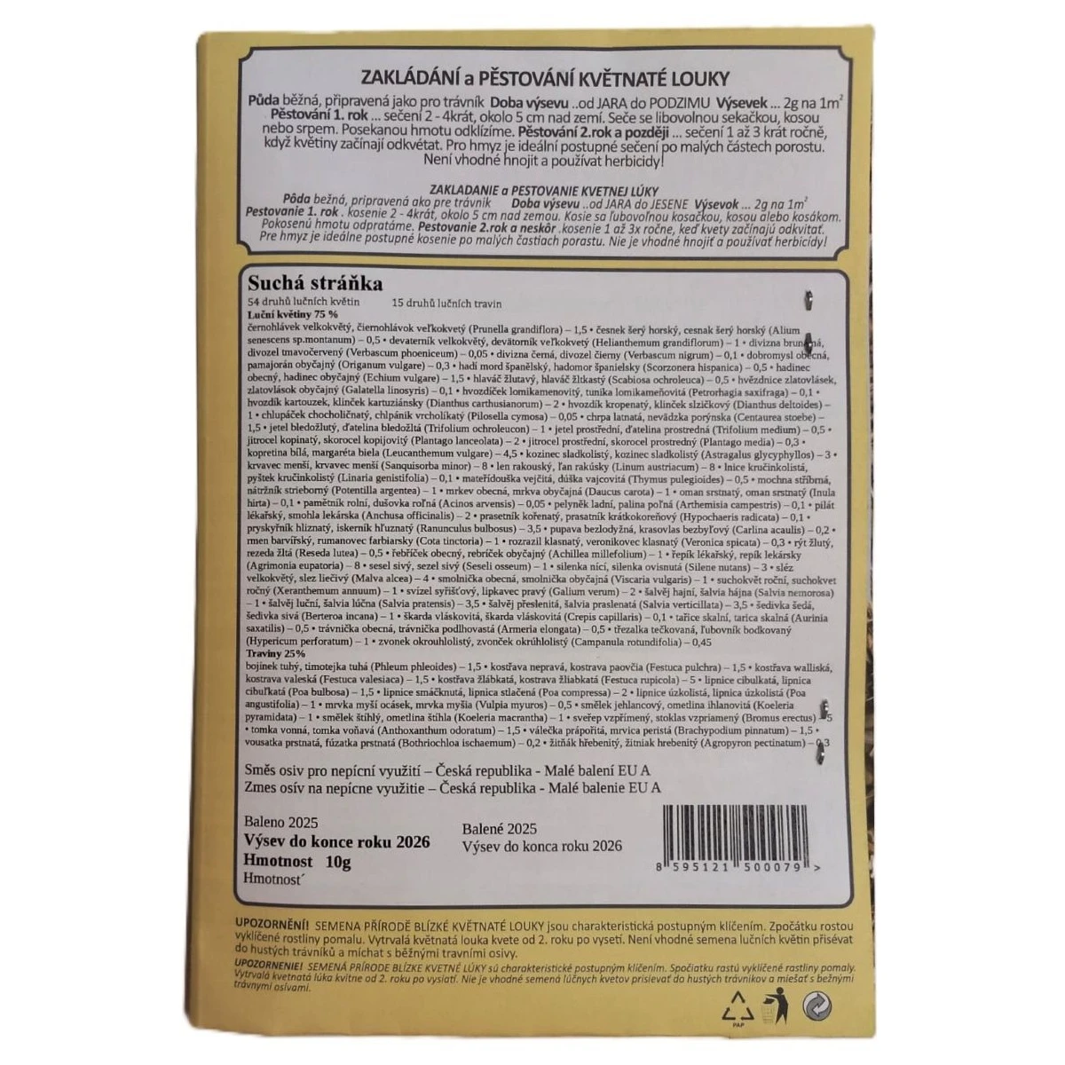 Sucha strona - nasiona Planta Naturalis - mieszanka - 10 g