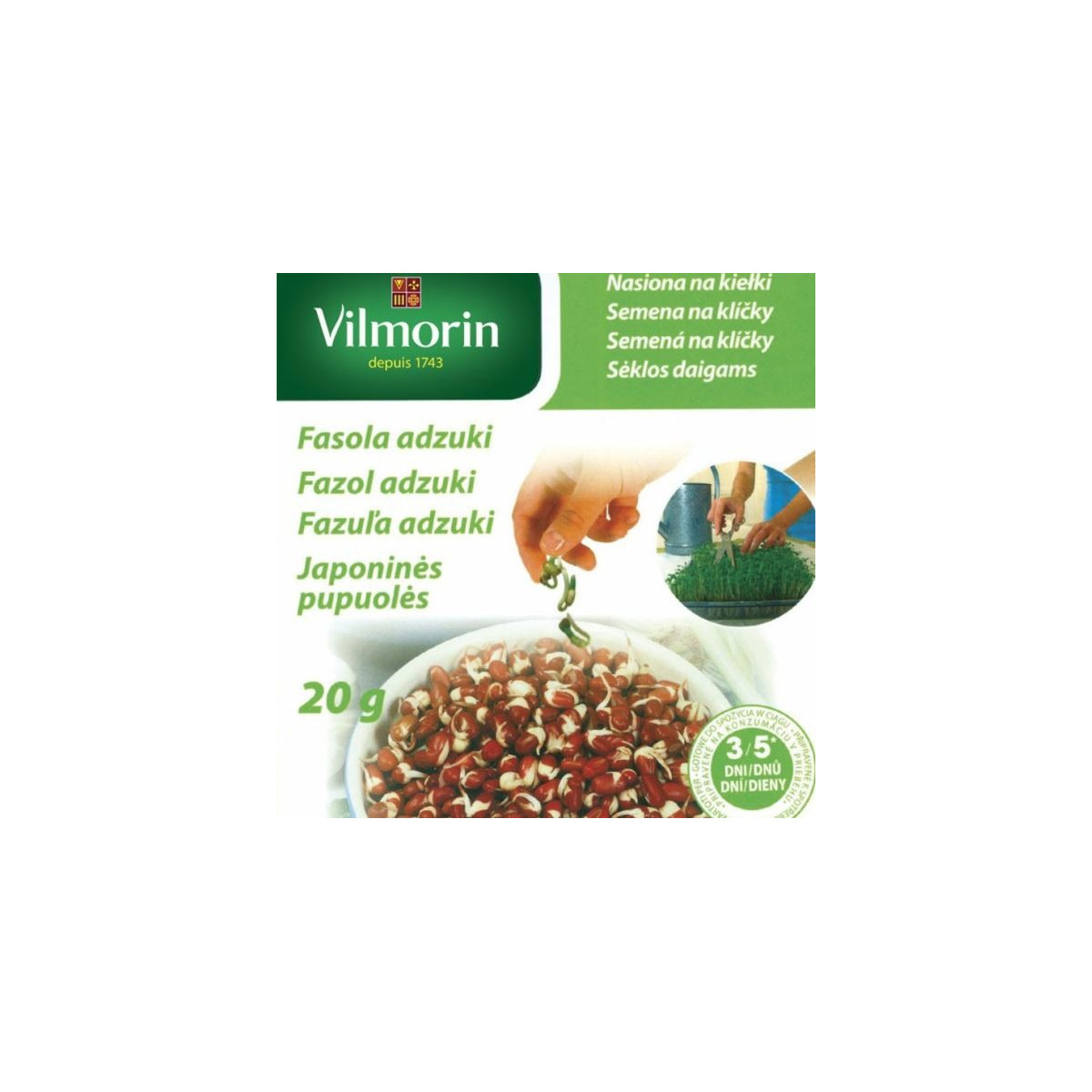 Fazol adzuki - semena na klíčky - 20 g