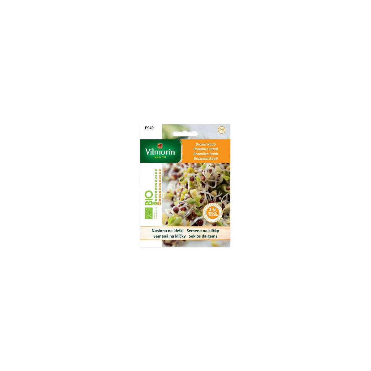 Bio brokolice Raab - bio semena na klíčky - 10 g