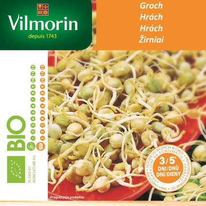 Bio hrách - bio semena na klíčky - 40 g